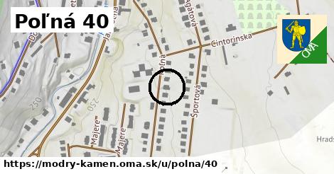 Poľná 40, Modrý Kameň