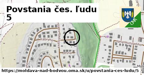 Povstania čes. ľudu 5, Moldava nad Bodvou