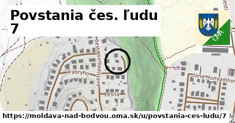 Povstania čes. ľudu 7, Moldava nad Bodvou