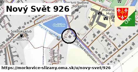 Nový Svět 926, Morkovice-Slížany