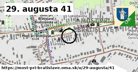 29. augusta 41, Most pri Bratislave