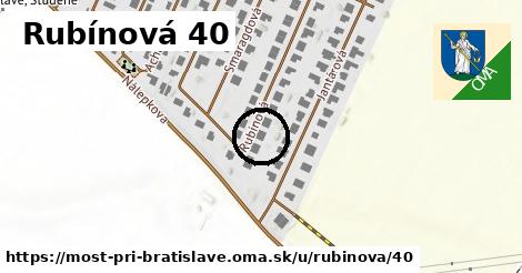 Rubínová 40, Most pri Bratislave