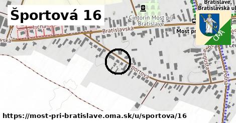 Športová 16, Most pri Bratislave