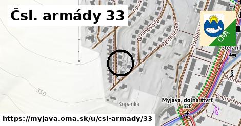 Čsl. armády 33, Myjava