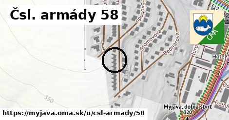 Čsl. armády 58, Myjava