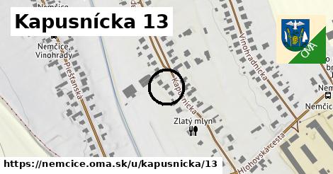 Kapusnícka 13, Nemčice