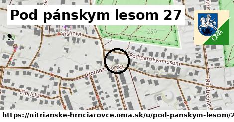 Pod pánskym lesom 27, Nitrianske Hrnčiarovce