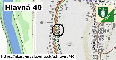 Hlavná 40, Nižná Myšľa