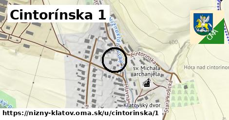 Cintorínska 1, Nižný Klátov