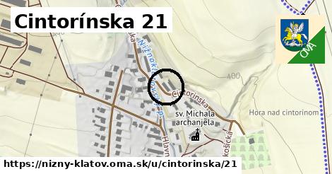 Cintorínska 21, Nižný Klátov