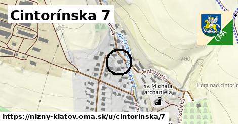 Cintorínska 7, Nižný Klátov