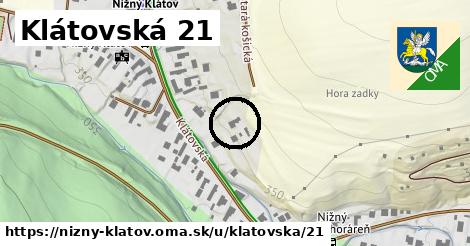 Klátovská 21, Nižný Klátov