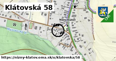 Klátovská 58, Nižný Klátov