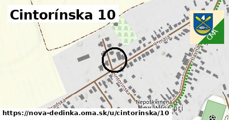 Cintorínska 10, Nová Dedinka