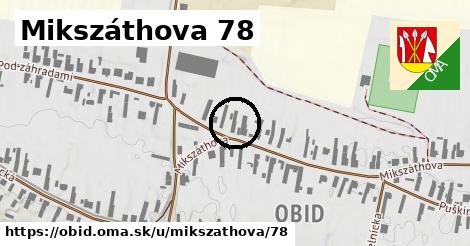 Mikszáthova 78, Obid