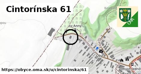 Cintorínska 61, Obyce