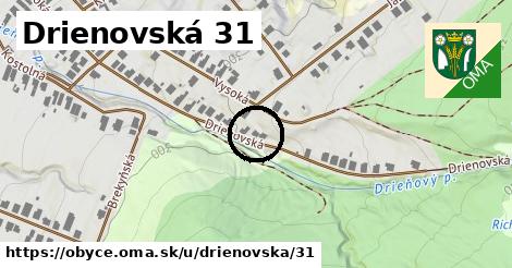 Drienovská 31, Obyce