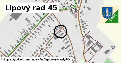 Lipový rad 45, Okoč