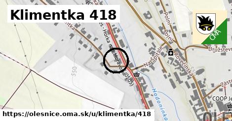 Klimentka 418, Olešnice