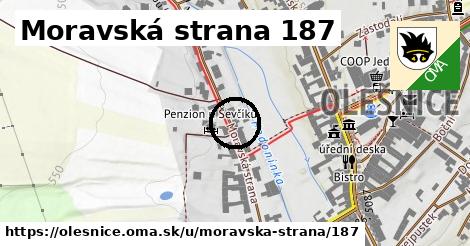 Moravská strana 187, Olešnice