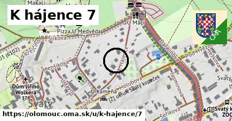 K hájence 7, Olomouc