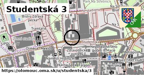 Studentská 3, Olomouc