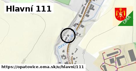 Hlavní 111, Opatovice