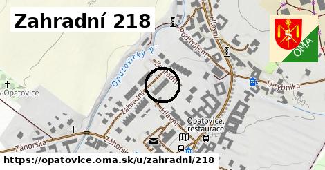 Zahradní 218, Opatovice