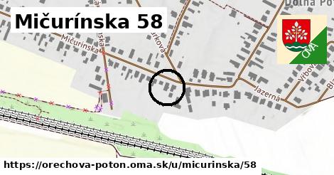 Mičurínska 58, Orechová Potôň