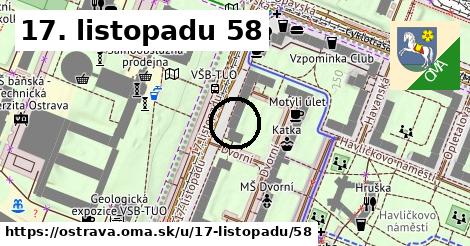 17. listopadu 58, Ostrava