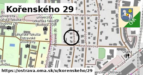 Kořenského 29, Ostrava