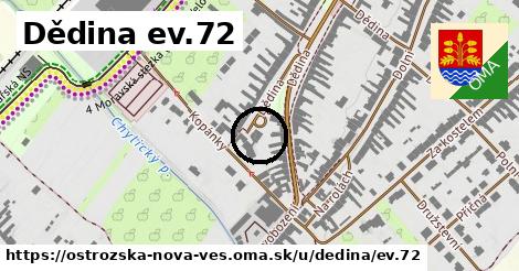 Dědina ev.72, Ostrožská Nová Ves