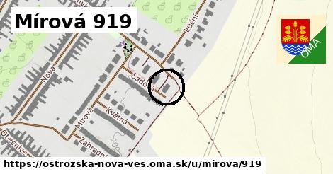 Mírová 919, Ostrožská Nová Ves