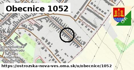 Obecnice 1052, Ostrožská Nová Ves