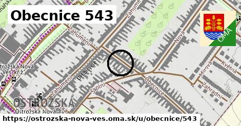 Obecnice 543, Ostrožská Nová Ves