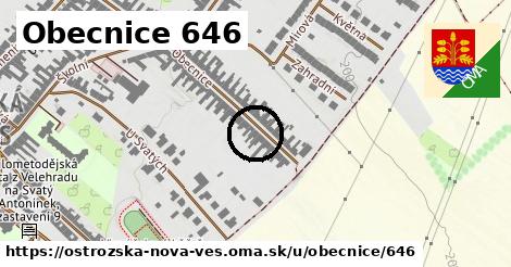 Obecnice 646, Ostrožská Nová Ves