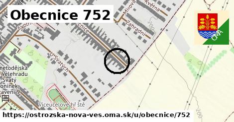 Obecnice 752, Ostrožská Nová Ves