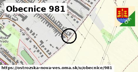 Obecnice 981, Ostrožská Nová Ves