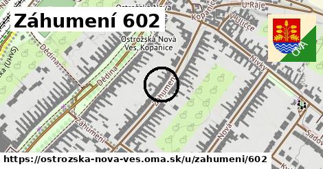 Záhumení 602, Ostrožská Nová Ves
