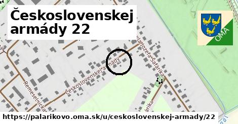 Československej armády 22, Palárikovo