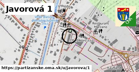 Javorová 1, Partizánske