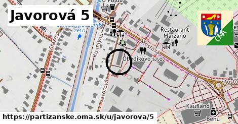 Javorová 5, Partizánske