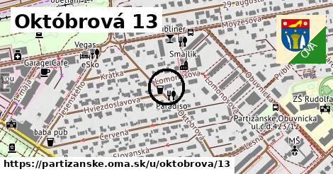 Októbrová 13, Partizánske