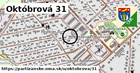 Októbrová 31, Partizánske