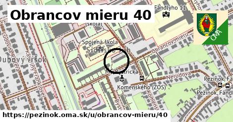 Obrancov mieru 40, Pezinok