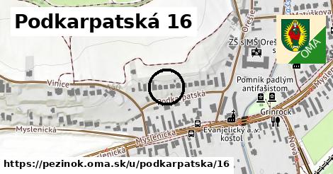 Podkarpatská 16, Pezinok