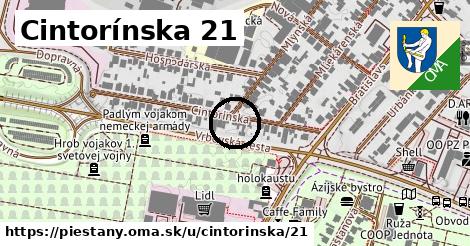 Cintorínska 21, Piešťany