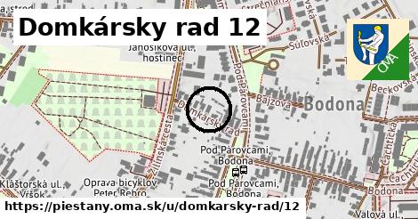 Domkársky rad 12, Piešťany