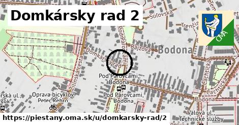 Domkársky rad 2, Piešťany