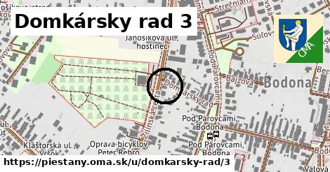 Domkársky rad 3, Piešťany